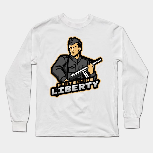 Protecting Liberty Long Sleeve T-Shirt by Mega Tee Store